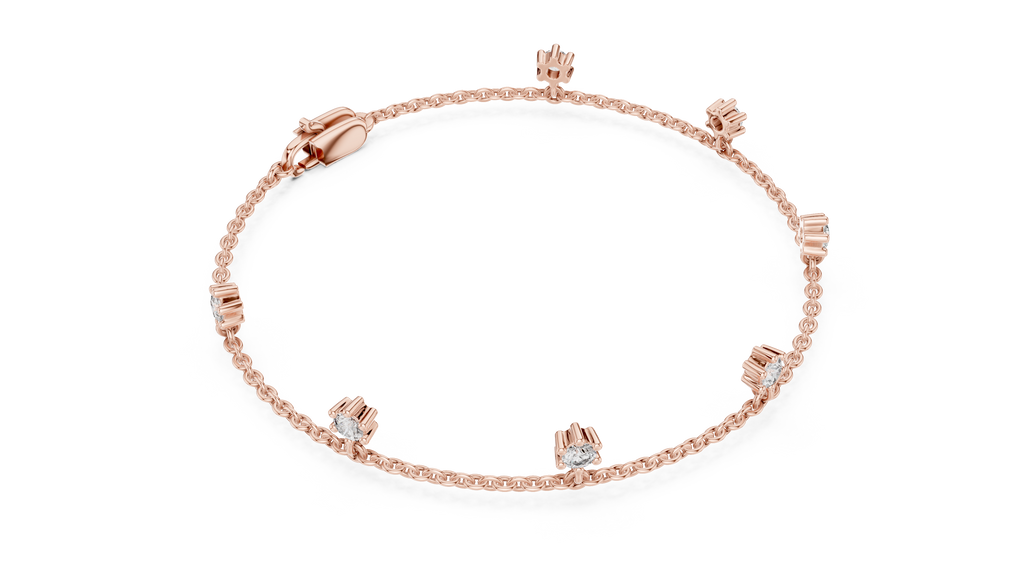 Minimal Charm Gold Diamond Bracelet
