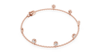 Minimal Charm Gold Diamond Bracelet