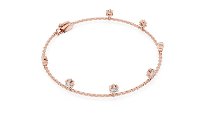 Minimal Charm Gold Diamond Bracelet