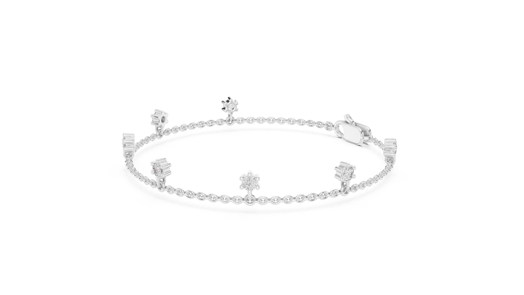 Minimal Charm Gold Diamond Bracelet