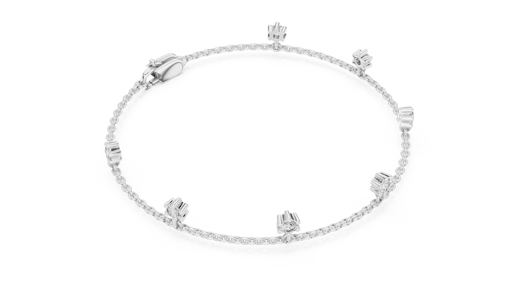 Minimal Charm Gold Diamond Bracelet