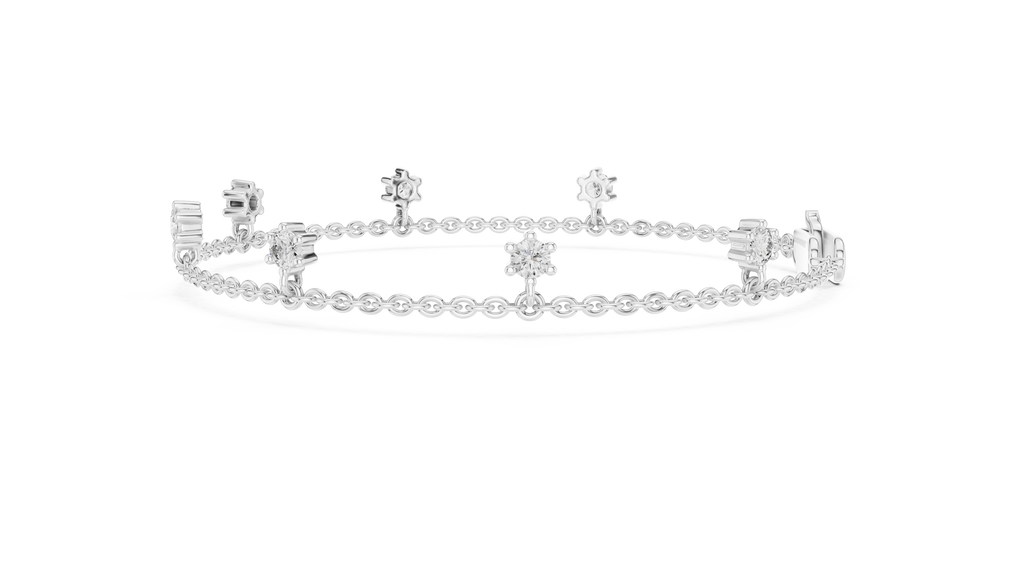 Minimal Charm Gold Diamond Bracelet