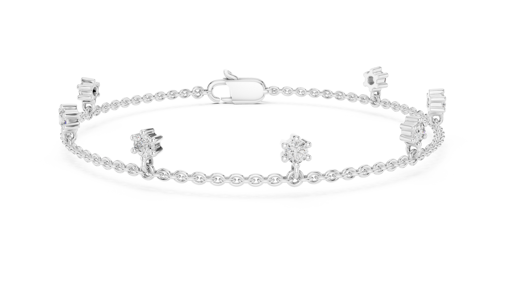 Minimal Charm Gold Diamond Bracelet