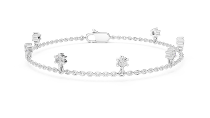 Minimal Charm Gold Diamond Bracelet