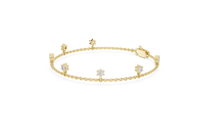 Minimal Charm Gold Diamond Bracelet