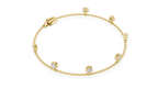 Minimal Charm Gold Diamond Bracelet