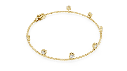 Minimal Charm Gold Diamond Bracelet