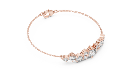 Floral Sparkle Rose Gold Bracelet