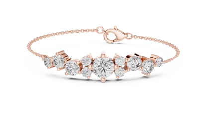 Floral Sparkle Rose Gold Bracelet