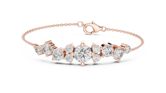 Floral Sparkle Rose Gold Bracelet
