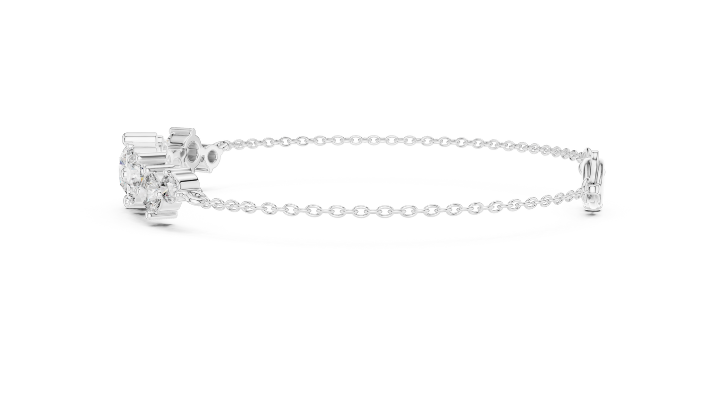 Floral Sparkle Rose Gold Bracelet