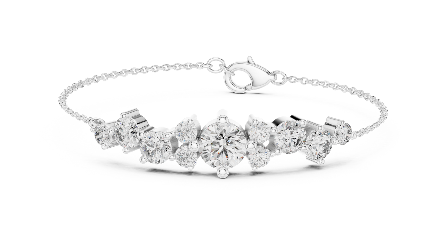 Floral Sparkle Rose Gold Bracelet
