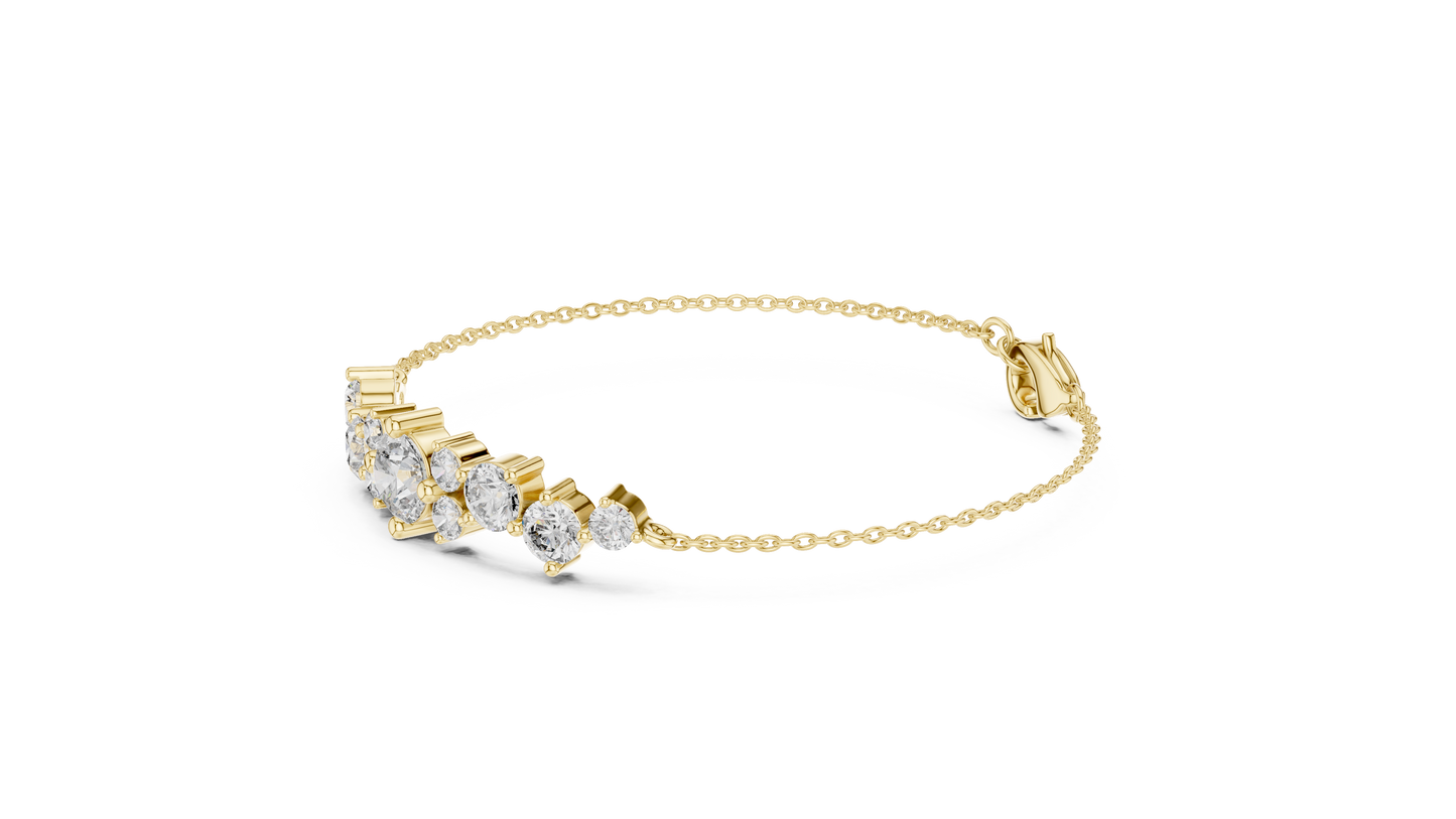 Floral Sparkle Rose Gold Bracelet