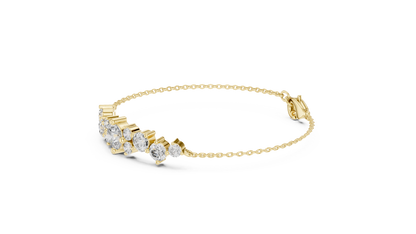 Floral Sparkle Rose Gold Bracelet