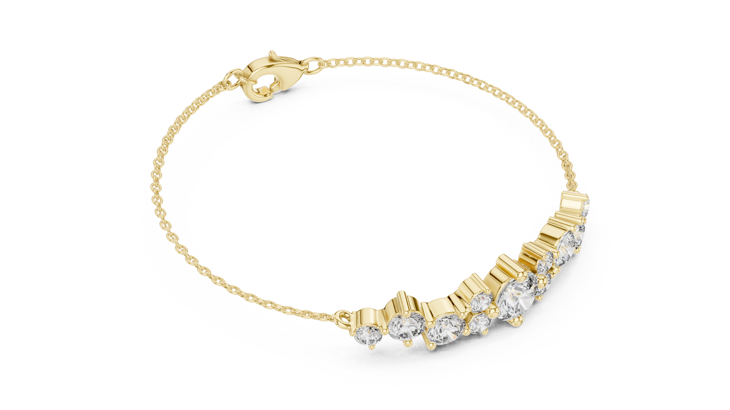 Floral Sparkle Rose Gold Bracelet
