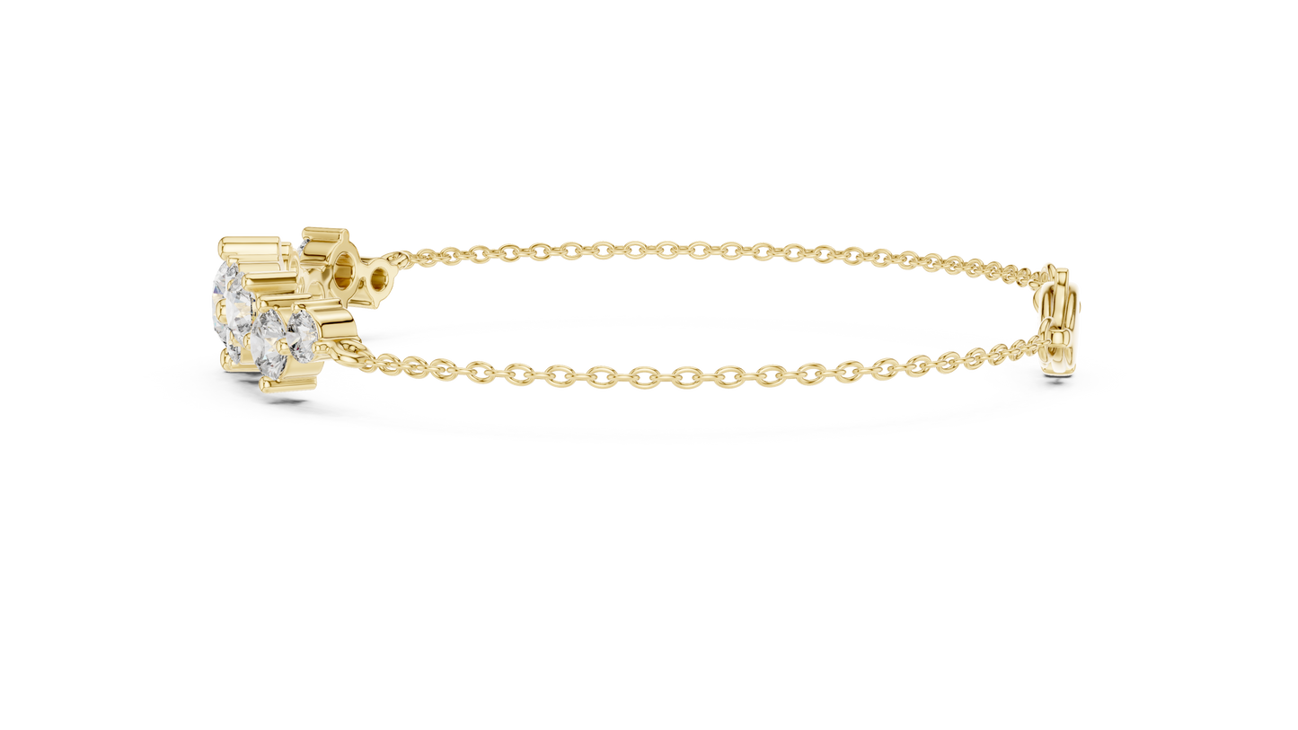Floral Sparkle Rose Gold Bracelet