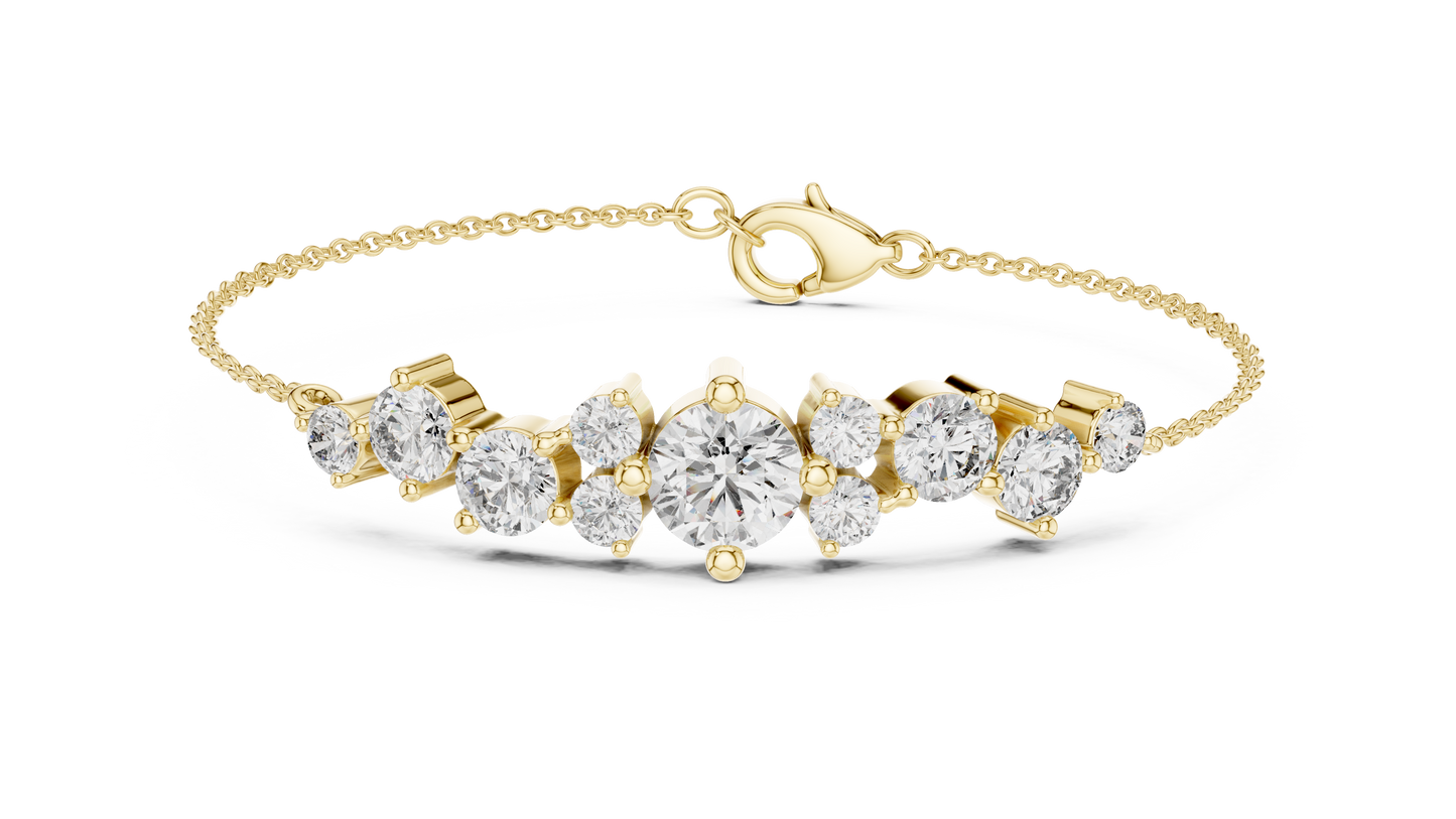 Floral Sparkle Rose Gold Bracelet