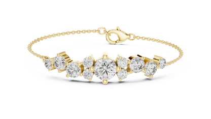 Floral Sparkle Rose Gold Bracelet