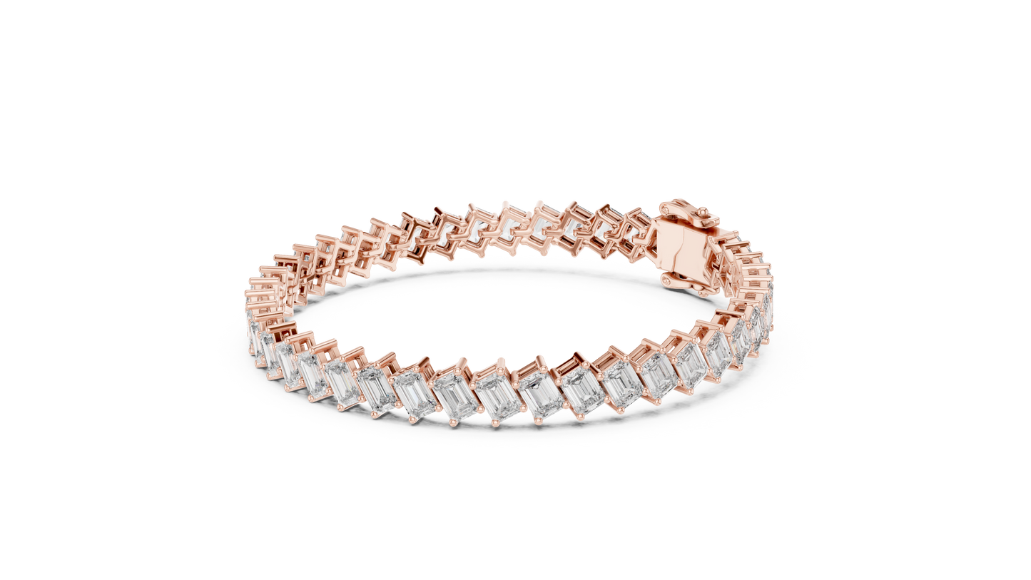 Luxe Crown Diamond Tennis Bracelet
