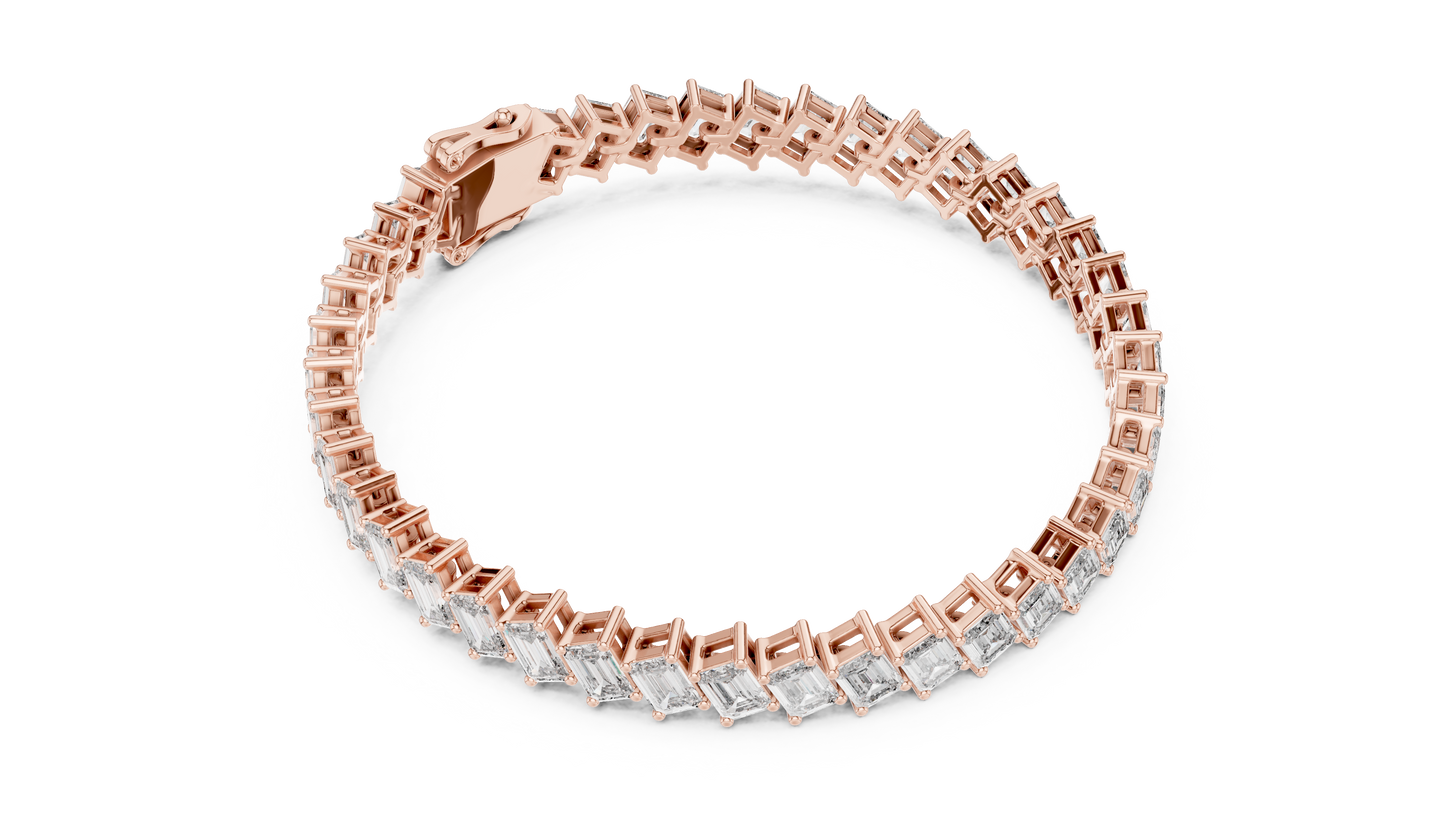Luxe Crown Diamond Tennis Bracelet