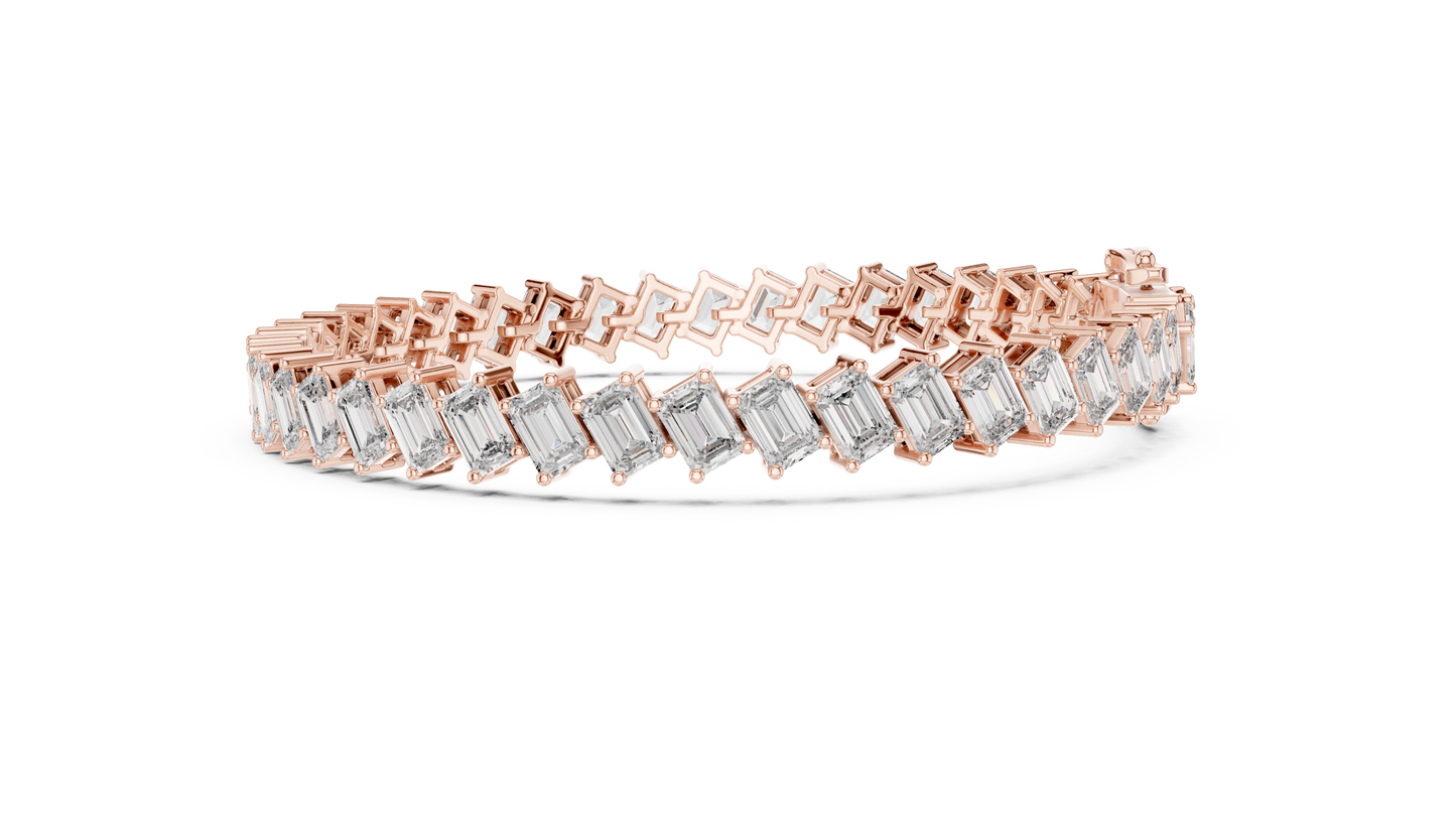 Luxe Crown Diamond Tennis Bracelet