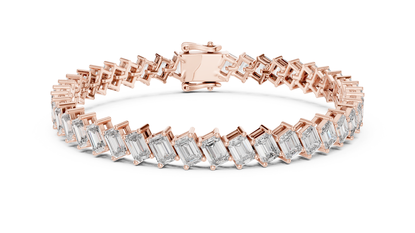 Luxe Crown Diamond Tennis Bracelet