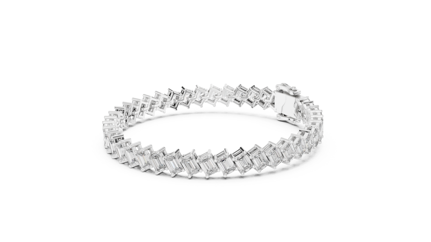Luxe Crown Diamond Tennis Bracelet