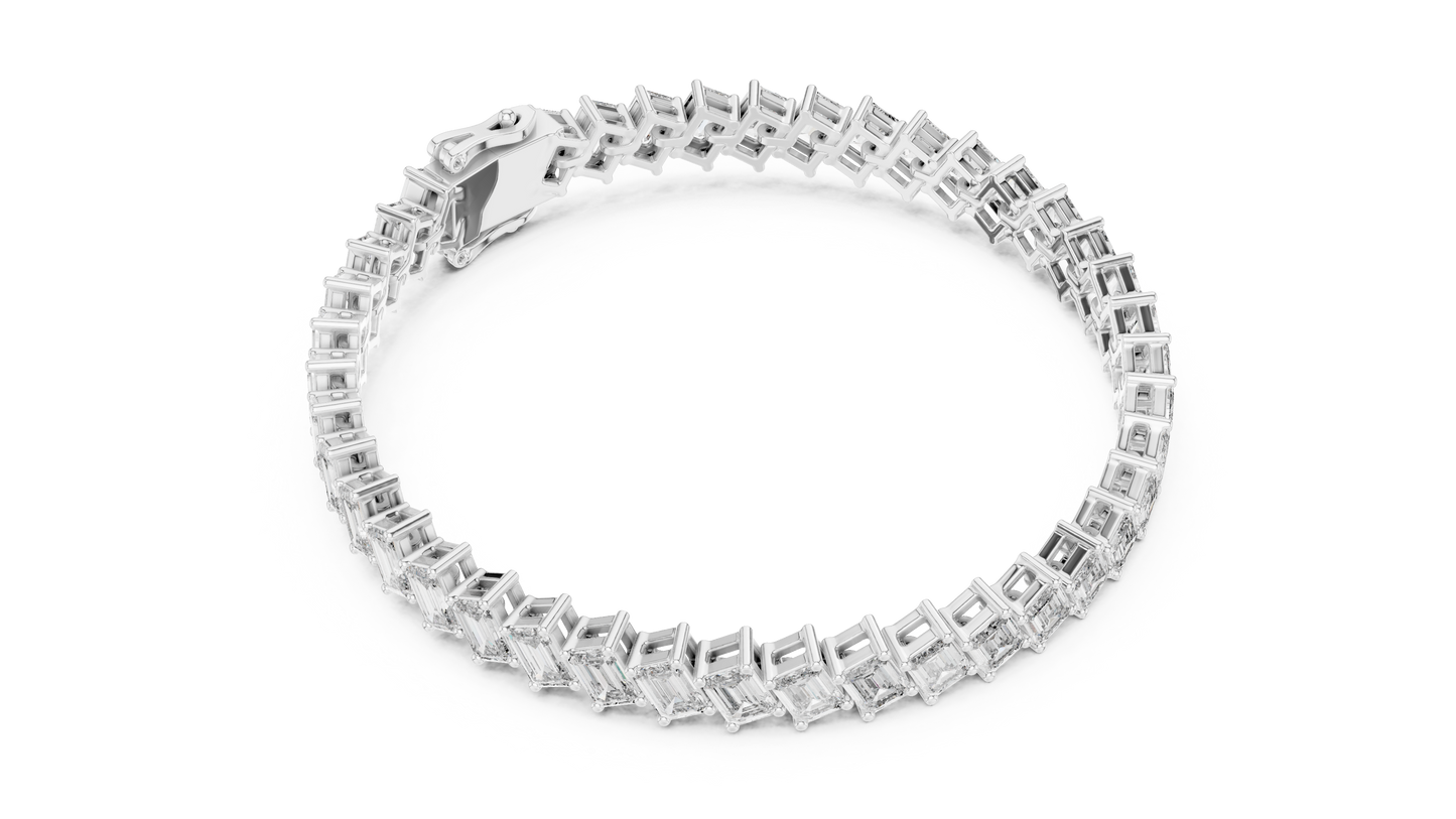 Luxe Crown Diamond Tennis Bracelet