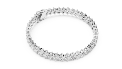 Luxe Crown Diamond Tennis Bracelet
