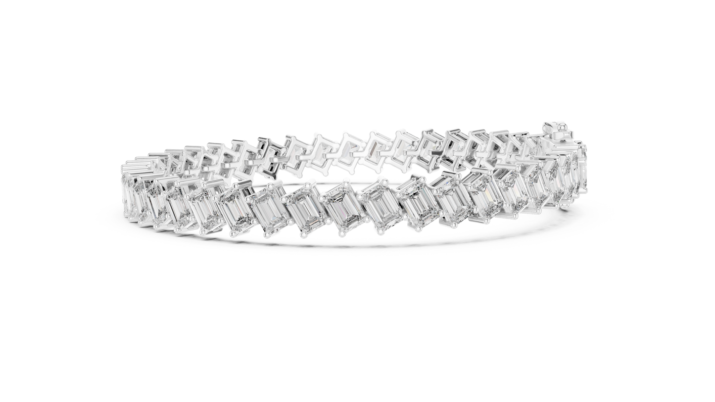 Luxe Crown Diamond Tennis Bracelet
