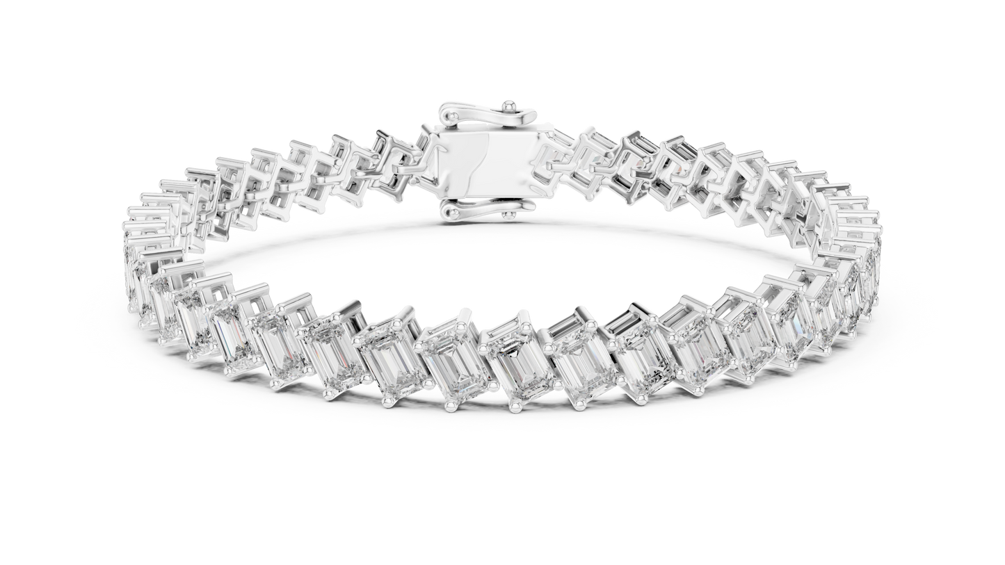 Luxe Crown Diamond Tennis Bracelet