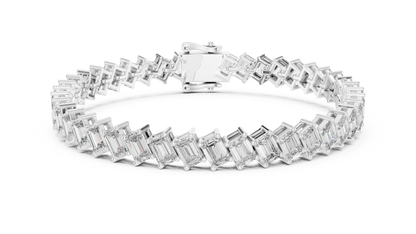 Luxe Crown Diamond Tennis Bracelet
