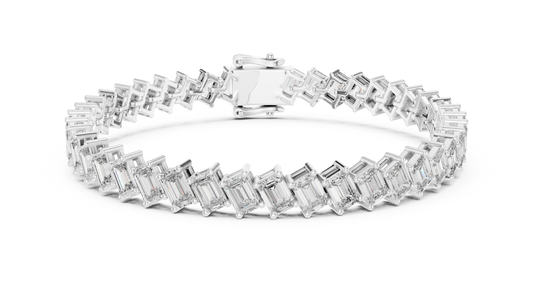 Luxe Crown Diamond Tennis Bracelet