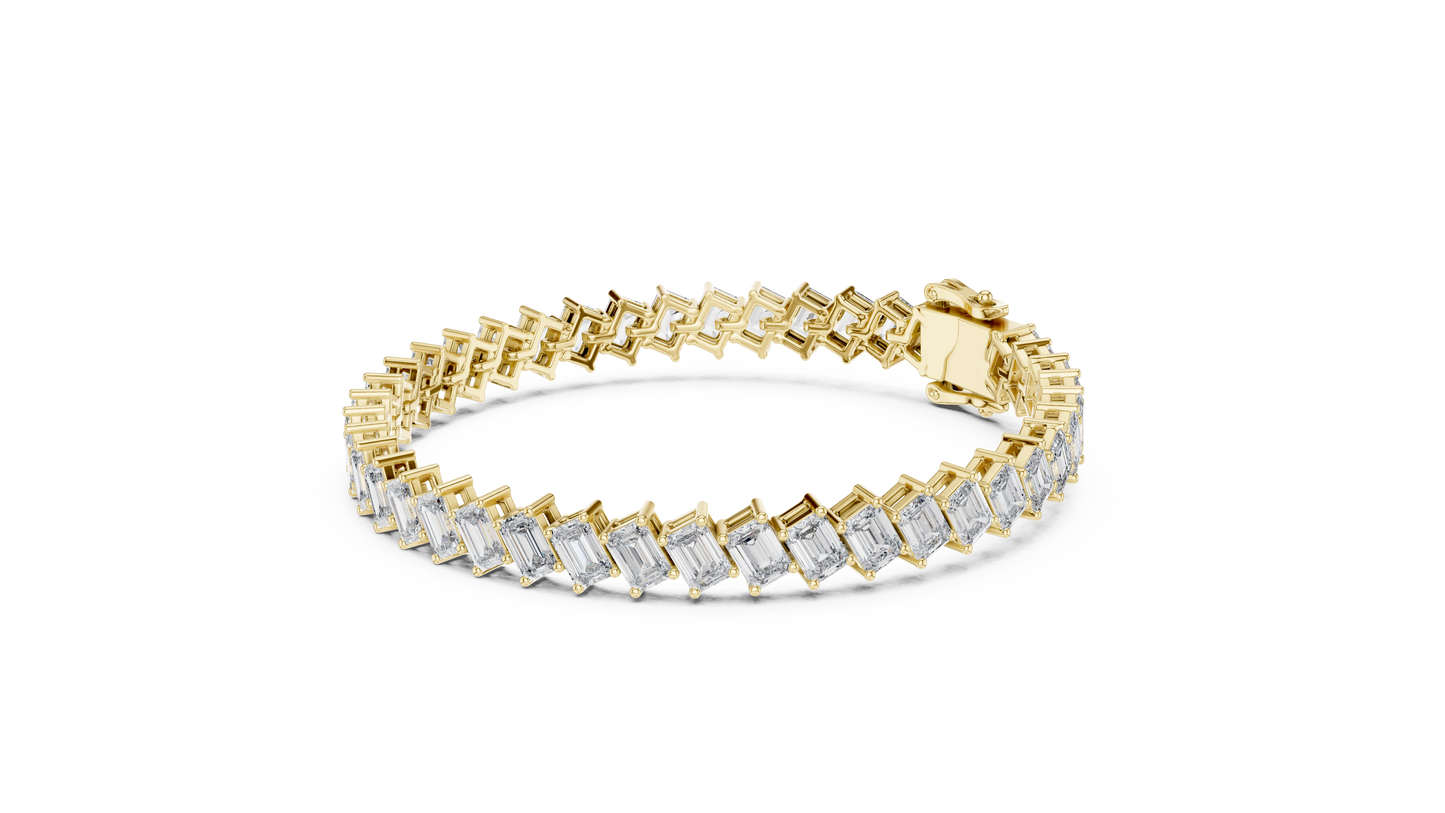 Luxe Crown Diamond Tennis Bracelet