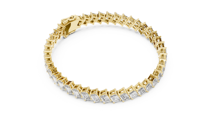 Luxe Crown Diamond Tennis Bracelet