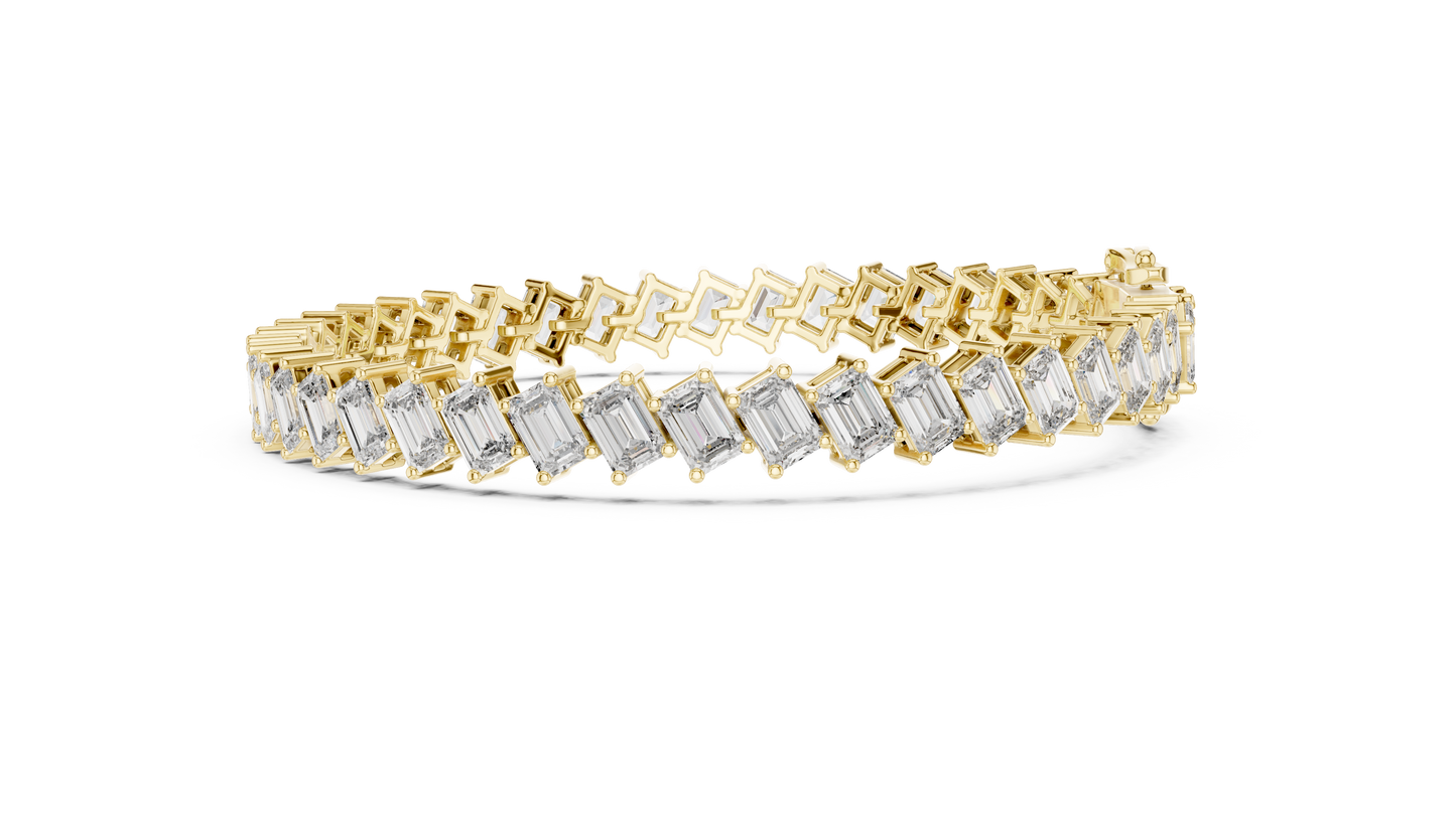 Luxe Crown Diamond Tennis Bracelet