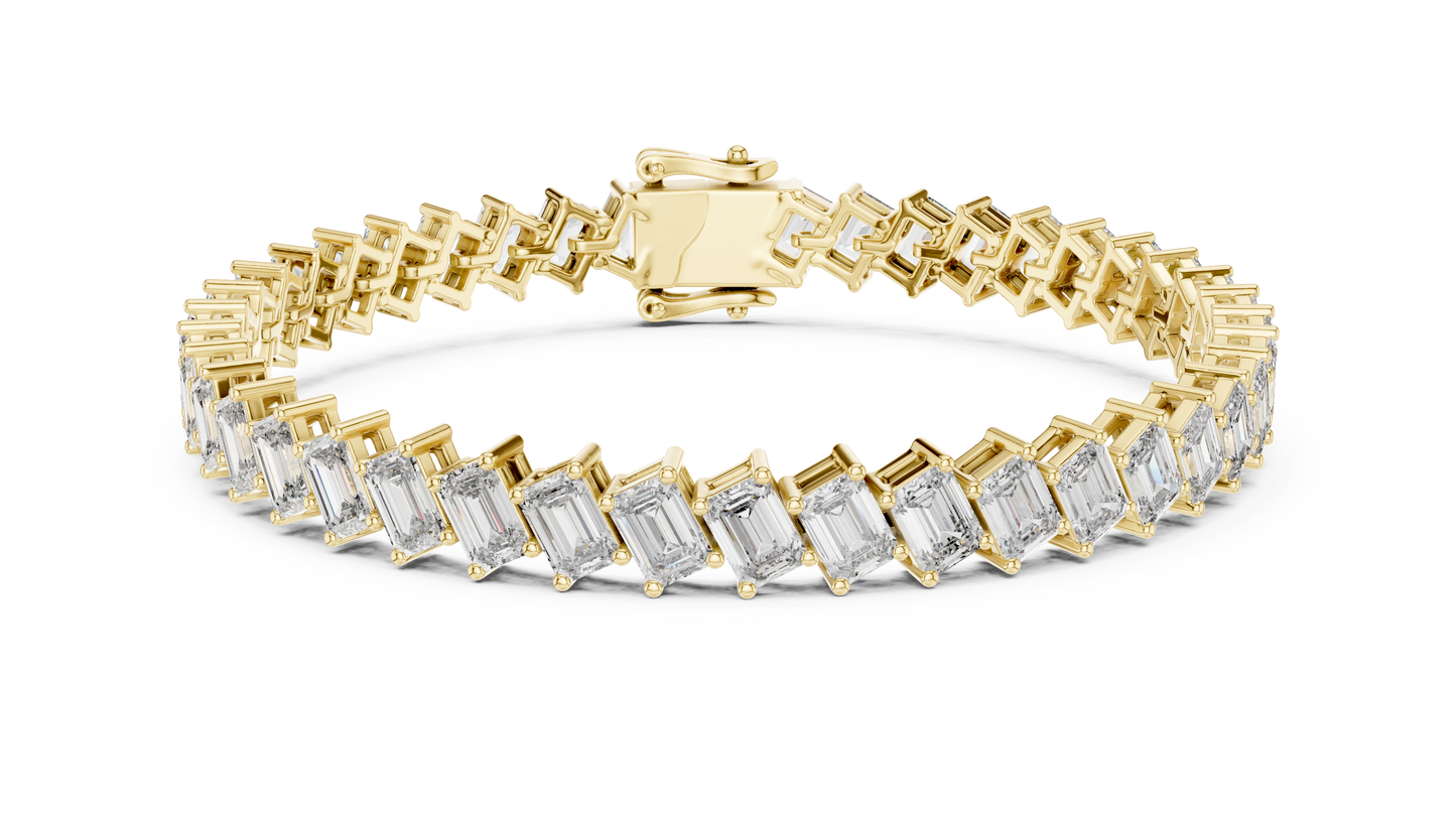 Luxe Crown Diamond Tennis Bracelet