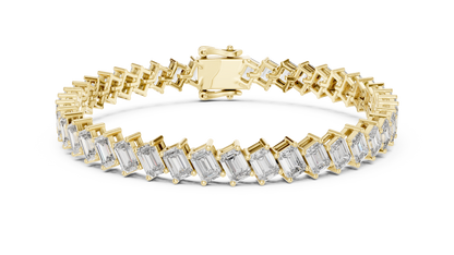 Luxe Crown Diamond Tennis Bracelet