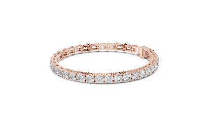 White Luxe Emerald & Round Diamond Bracelet