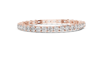 White Luxe Emerald & Round Diamond Bracelet