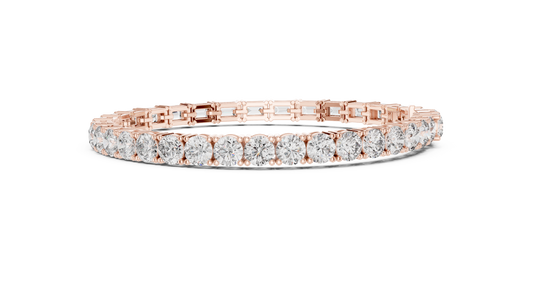 White Luxe Emerald & Round Diamond Bracelet