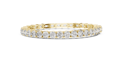 White Luxe Emerald & Round Diamond Bracelet