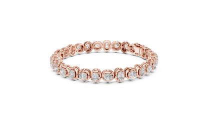 Luxe Cushion-Cut Diamond Tennis Bracelet