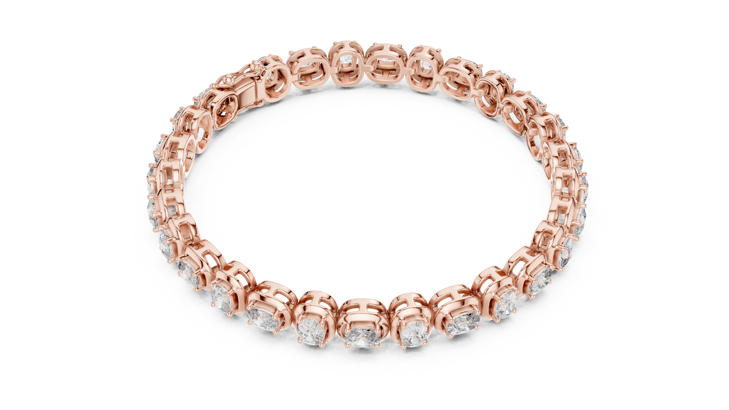 Luxe Cushion-Cut Diamond Tennis Bracelet