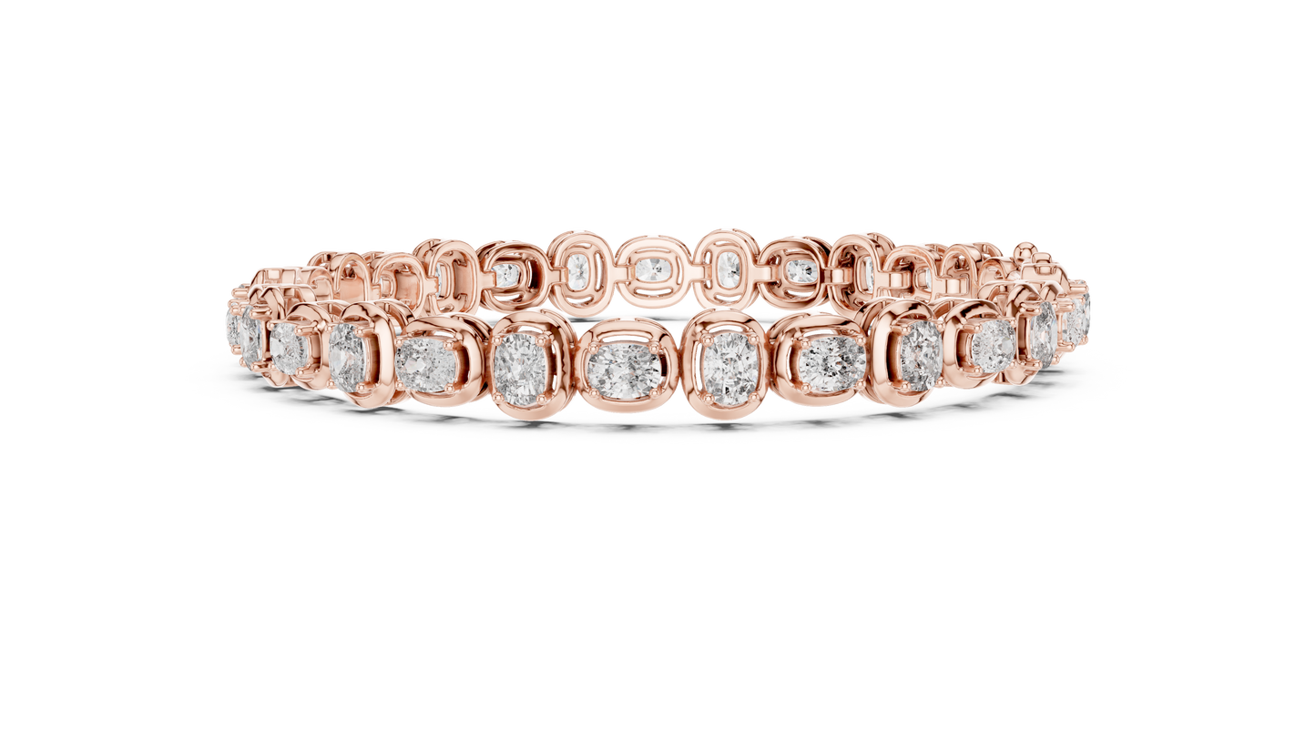 Luxe Cushion-Cut Diamond Tennis Bracelet