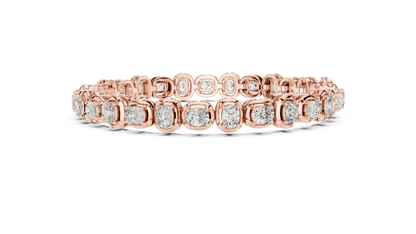 Luxe Cushion-Cut Diamond Tennis Bracelet