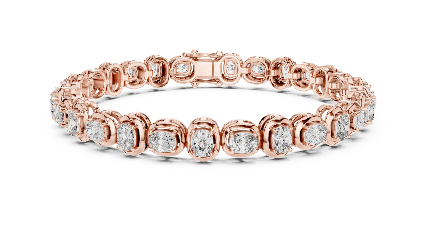 Luxe Cushion-Cut Diamond Tennis Bracelet