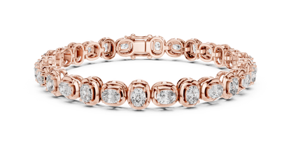Luxe Cushion-Cut Diamond Tennis Bracelet