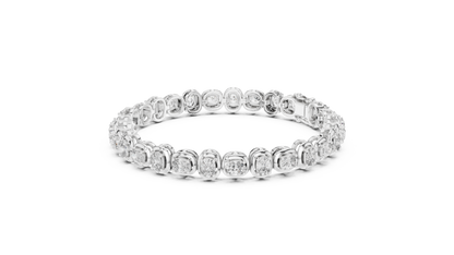 Luxe Cushion-Cut Diamond Tennis Bracelet