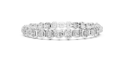 Luxe Cushion-Cut Diamond Tennis Bracelet